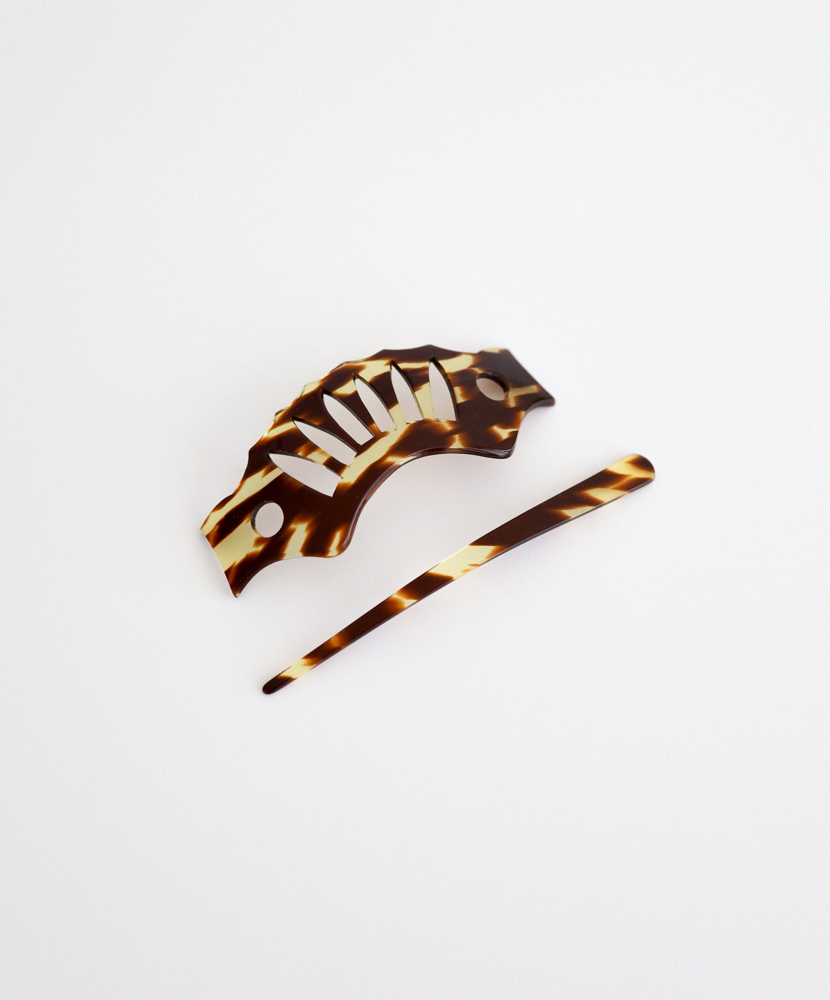 Lucite Stick Barrette in Tortoise